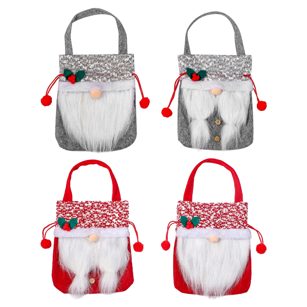 Chocolate Snack - 4Pcs Xmas Candy Bags Cartoon Style