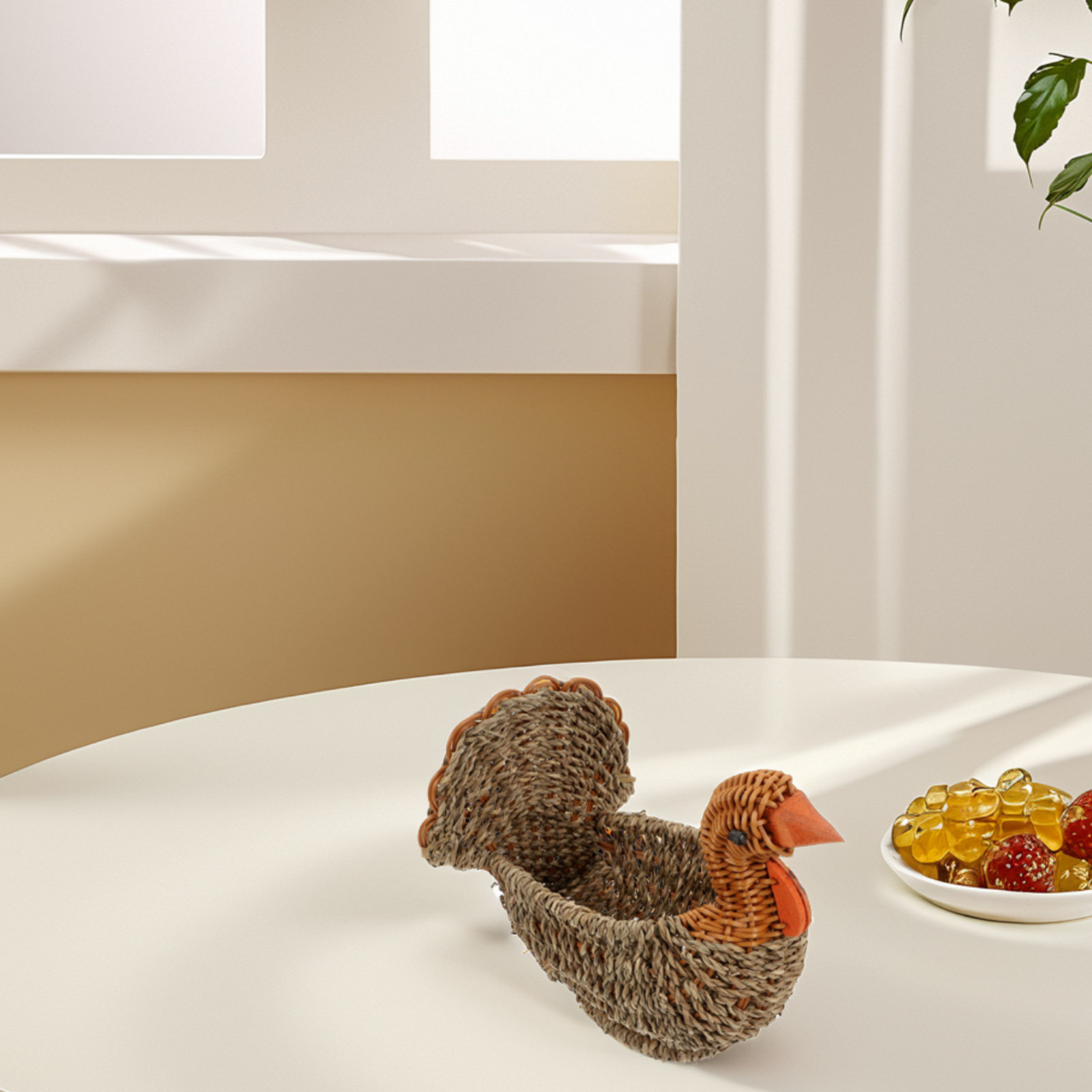 Dried Fruit - Turkey Shaped Woven Storage Basket Made