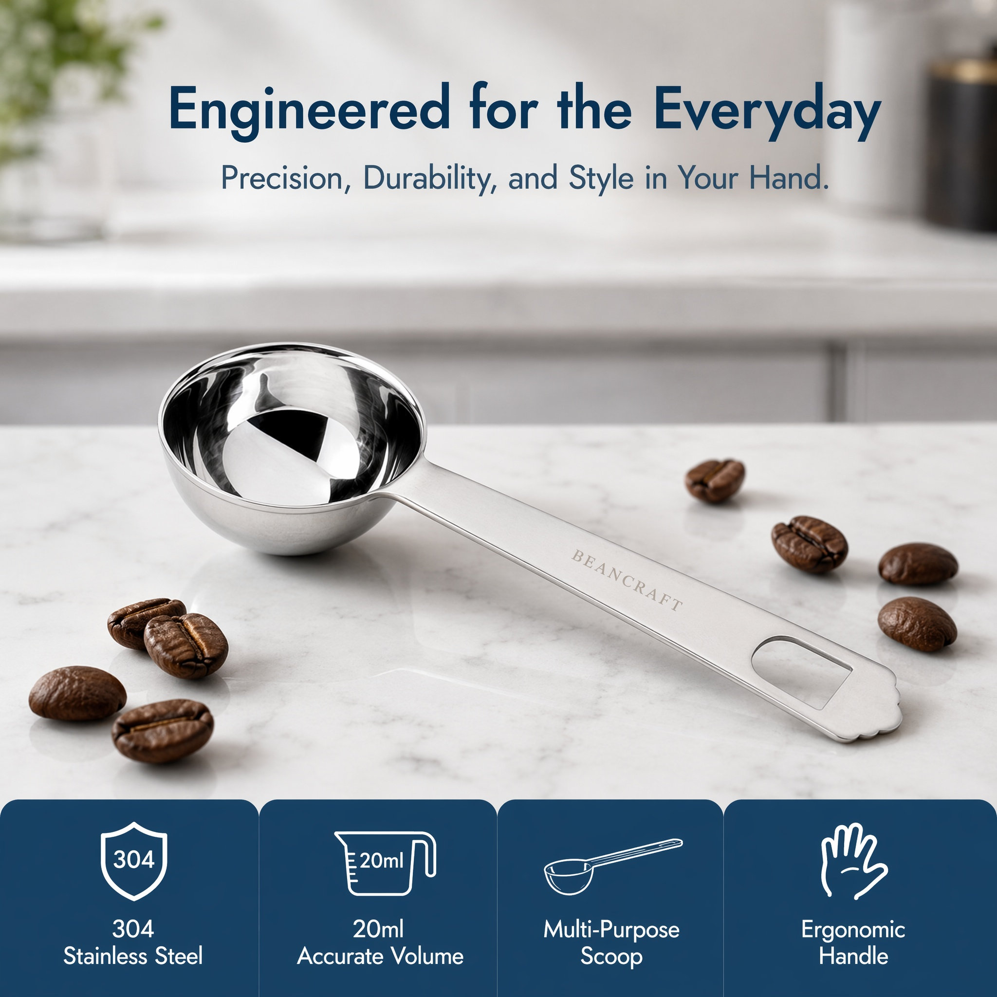 Healthy Snacks Food - 2Pcs Premium Stainless Steel Fruit Scoop