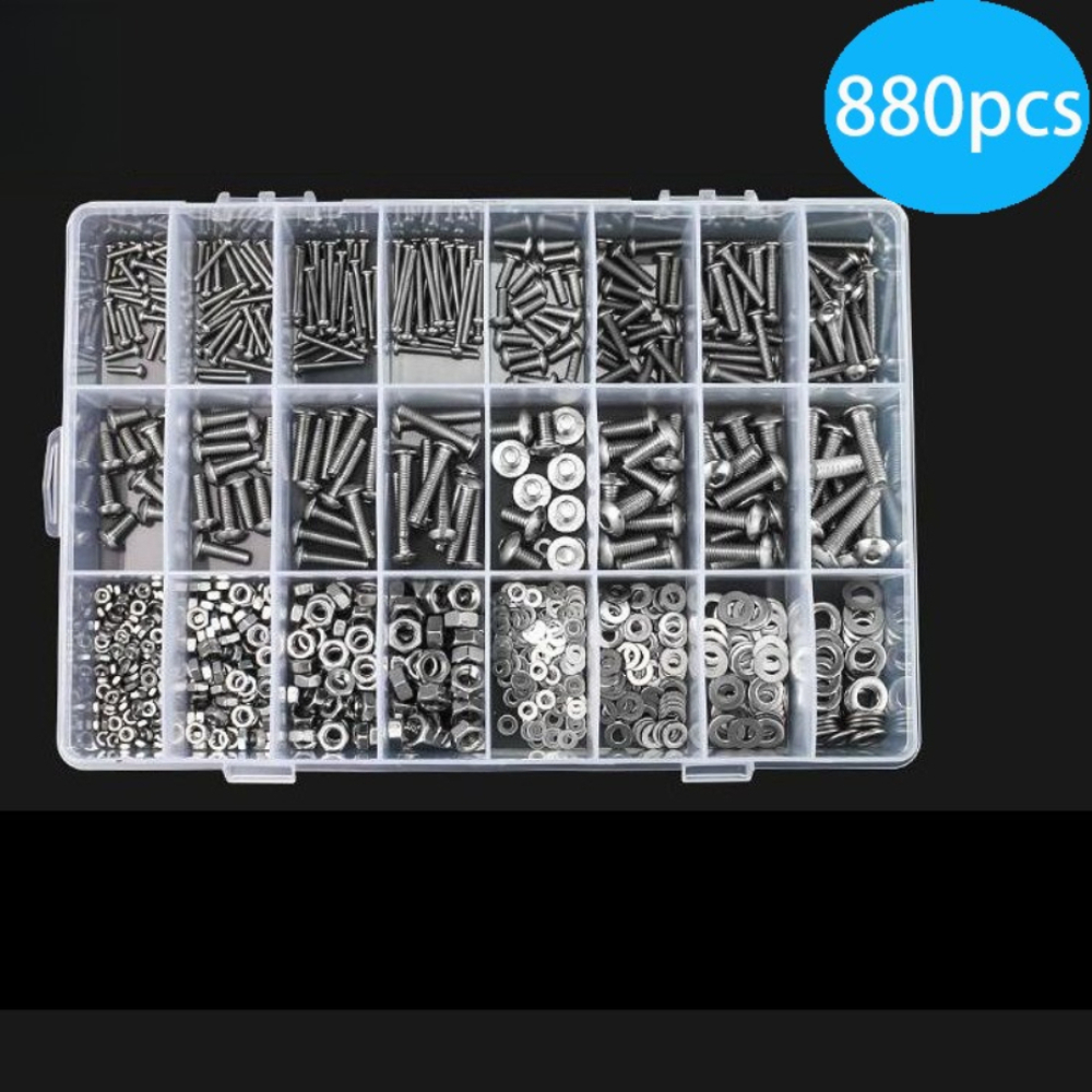 880Pcs Stainless Steel Round H - đánh giá và giá Nuts Mix